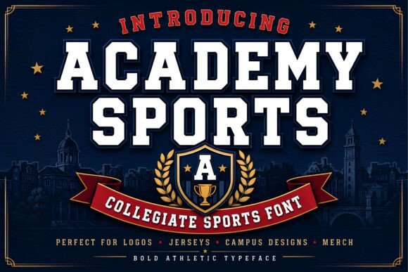 Academy Sports: Elevating Athletic Branding with Classic Varsity Typography