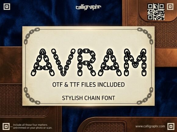 Avram: Forging Industrial Identity with Chain-Link Typography