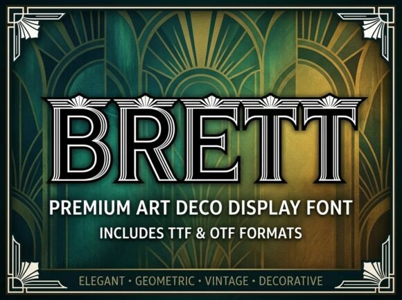 Brett Font: Bold Decorative Display Typography