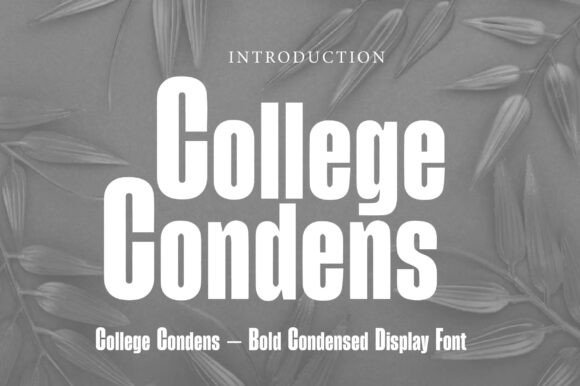 College Condens: Bold Typography for Tight Spaces