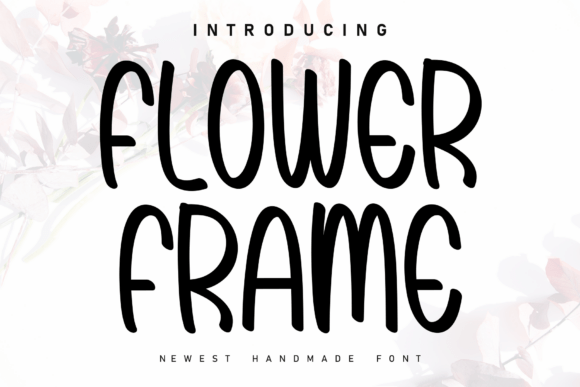 Flower Frame Font for Organic Design