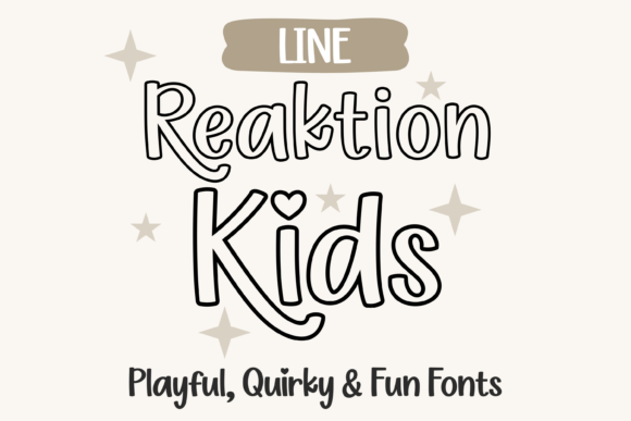 Reaktion Kids Line: Playful Outline Typography