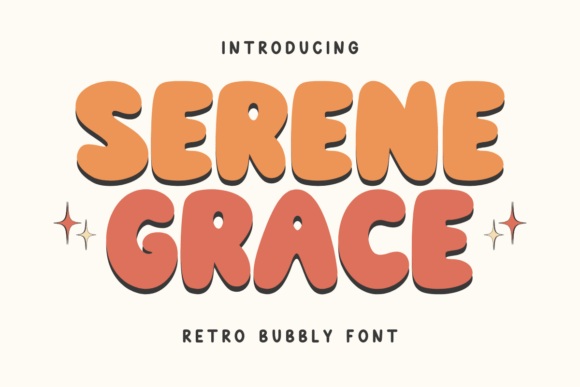 Serene Grace: Elevating Digital and Physical Design with Vintage Bubble Typography
