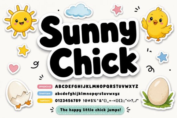 Sunny Chick: Bold, Playful Display Typography