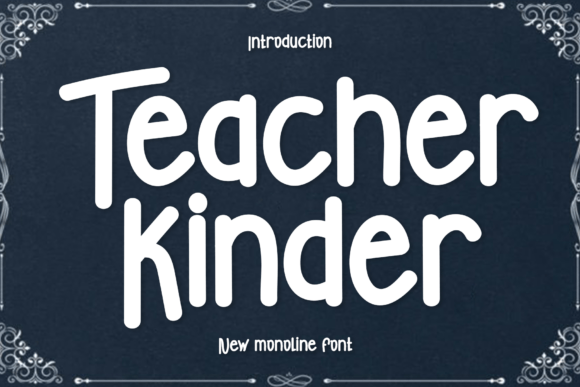 Teacher Kinder: Festive Typography for Design