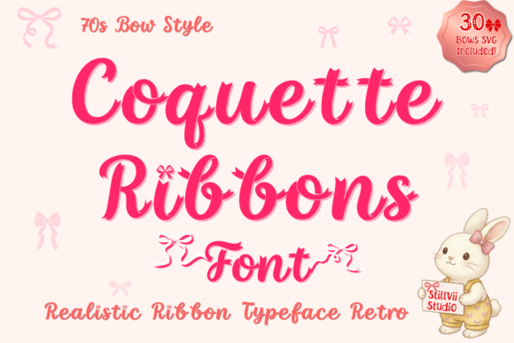 Tie Your Designs with Elegance: Mastering the Coquette Ribbons Font Aesthetic