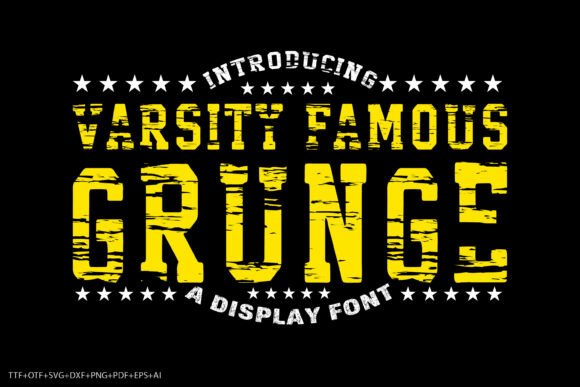 Varsity Famous Grunge: Vibrant Color Typography