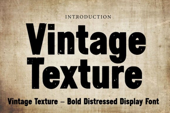 Vintage Texture: Bold Display Font for Rustic Design